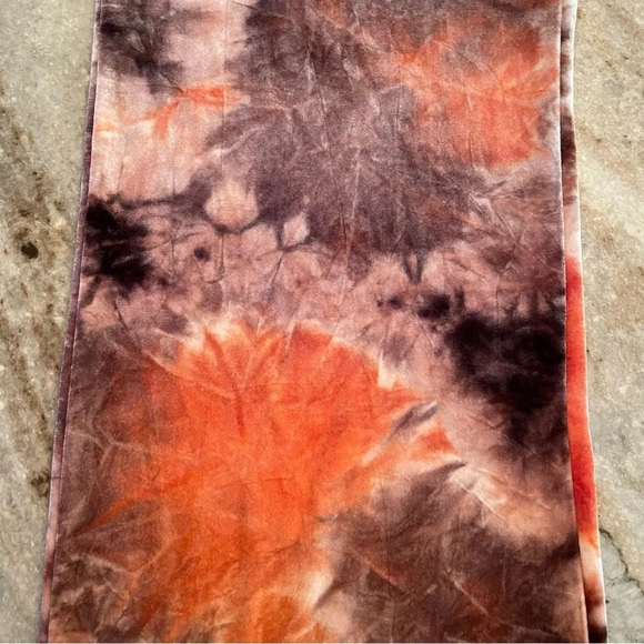 Young Fabulous & Broke Tie Dye Orange Velvet Jumpsuit - Picture 5 of 9